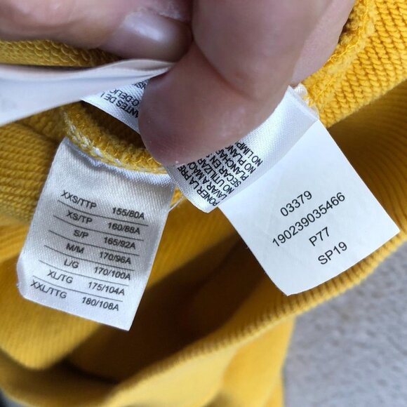 Roots Mens weatshirt Size XS Crewneck Pullover Casual Yellow Athleisure Travel - Picture 12 of 14